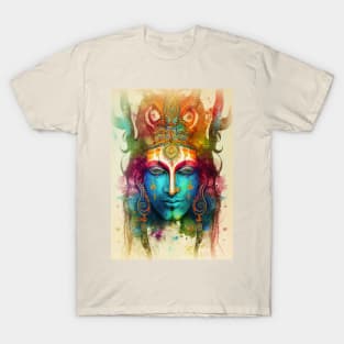 Colorful texture Shiva face T-Shirt